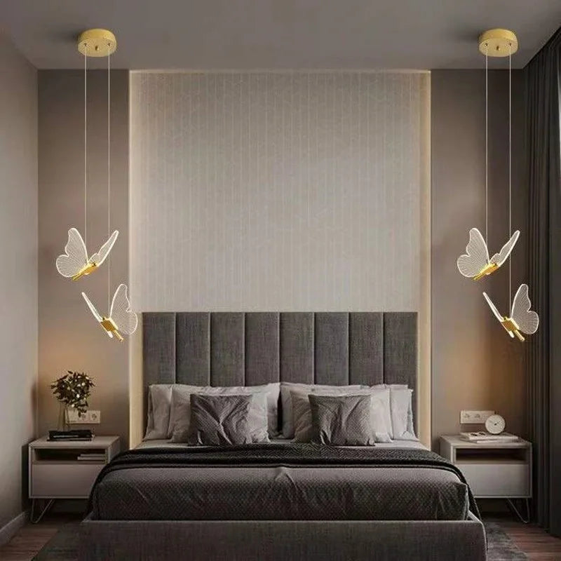 Butterfly LED acrylic chandelier pendant light for home décor