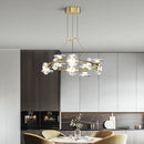 Modern minimalist glass pendant light with creative LED lighting