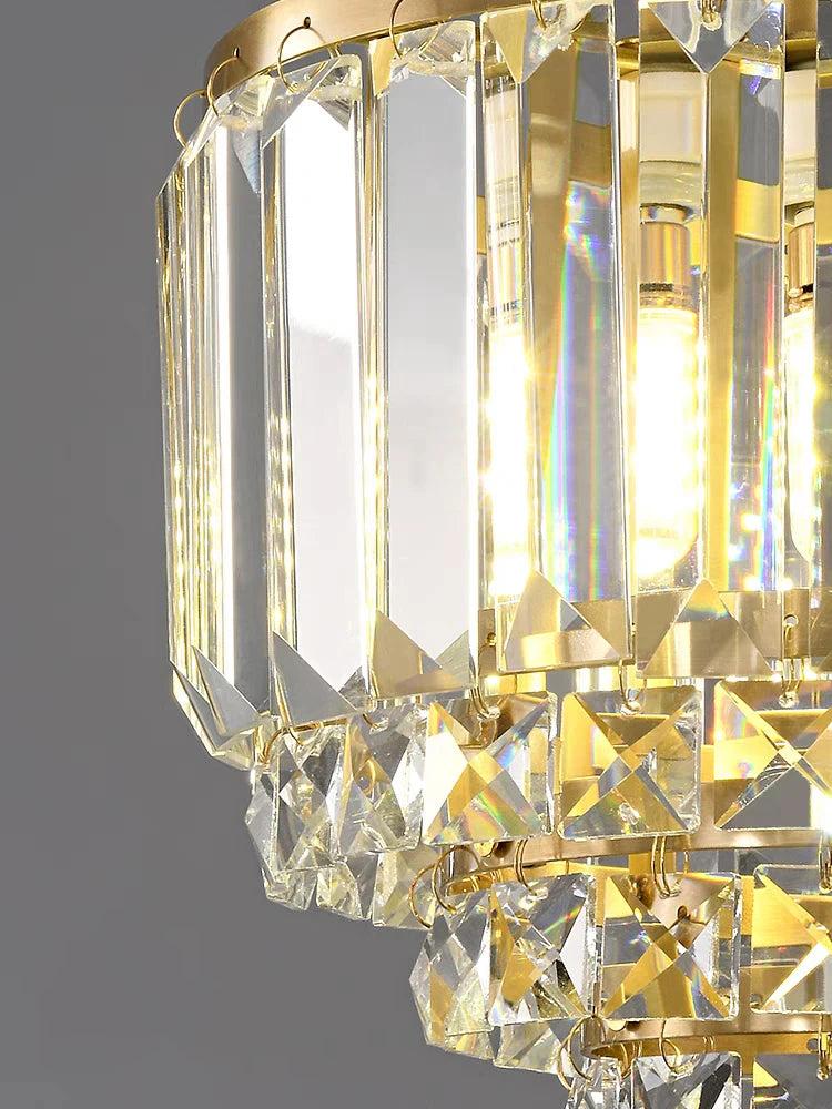 Contemporary copper crystal chandelier for modern decor - vue 6 sur 7