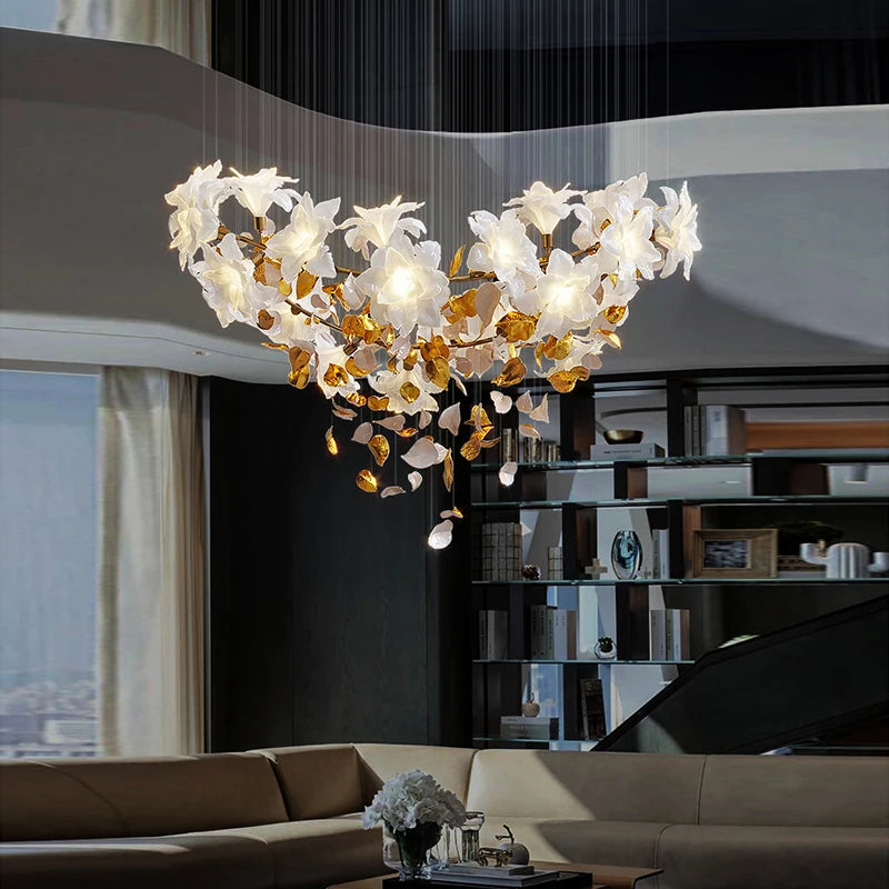 Modern LED chandelier for home decoration and lighting - vue 3 sur 21