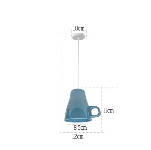 modern ceramic pendant lamp led - vue 12 sur 28