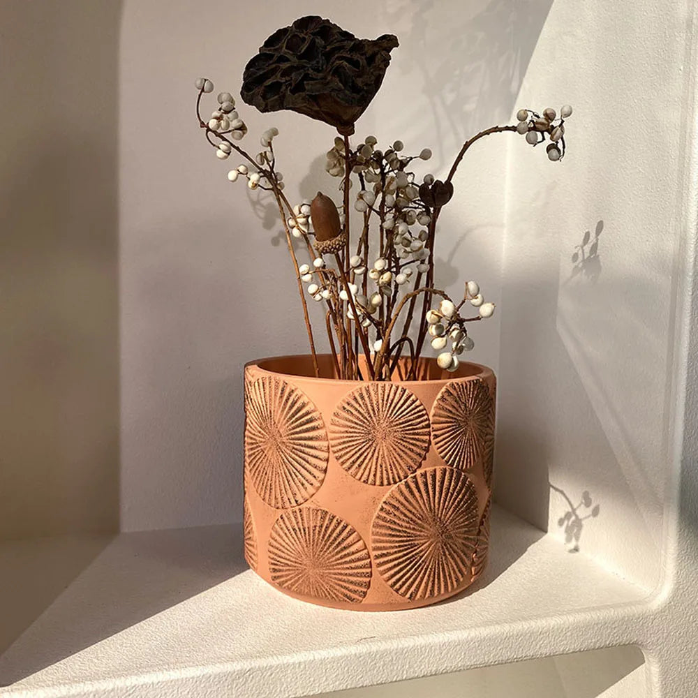 Modern silicone mould for DIY cement plant pots