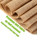 Rustic woven jute and linen table runner