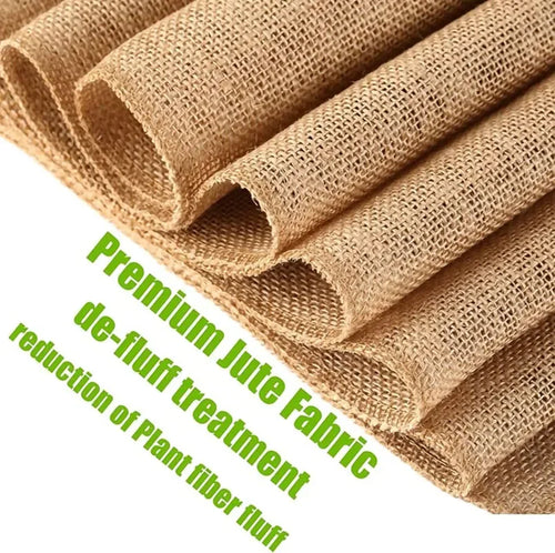 Rustic woven jute and linen table runner - vue 7 sur 7