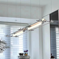 Ultra long industrial LED chandelier for bar, studio or office
