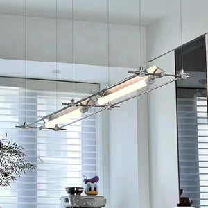 Ultra long industrial LED chandelier for bar, studio or office