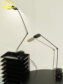 Italian design dimmable motor floor lamp with adjustable swing arm