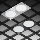 Recessed anti-glare LED ceiling spotlight single double triple head