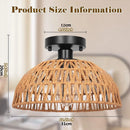Retro Japanese handwoven rattan pendant light
