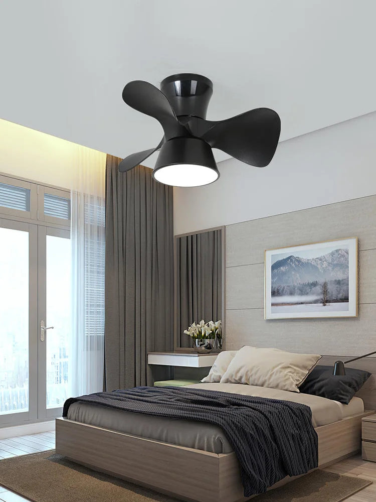 Modern LED chandelier with fan for indoor use