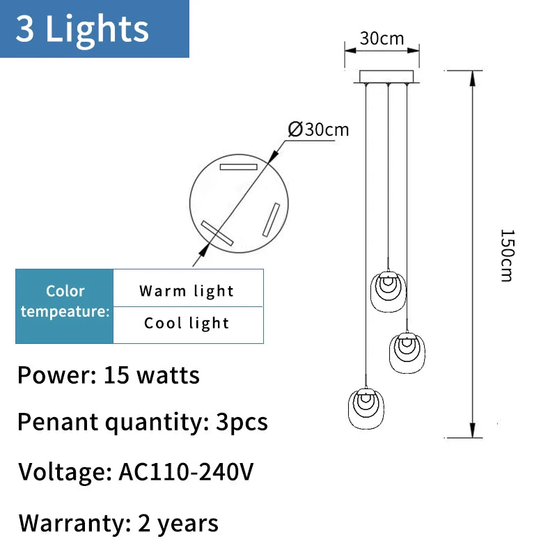 Modern crystal pendant light for decorative indoor lighting - vue 19 sur 20