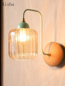Creative medieval coloured glass wall light for interior decoration