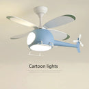 Helicopter ceiling fan LED light for children's bedroom