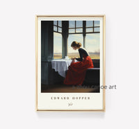 Edward Hopper Classic Art Library Modern Wall Decor