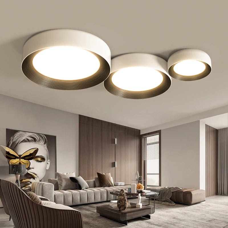 Minimalist modern round ceiling lamp for hallway and entrance