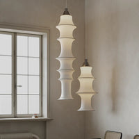 Nordic silk wabi-sabi chandelier for elegant indoor lighting