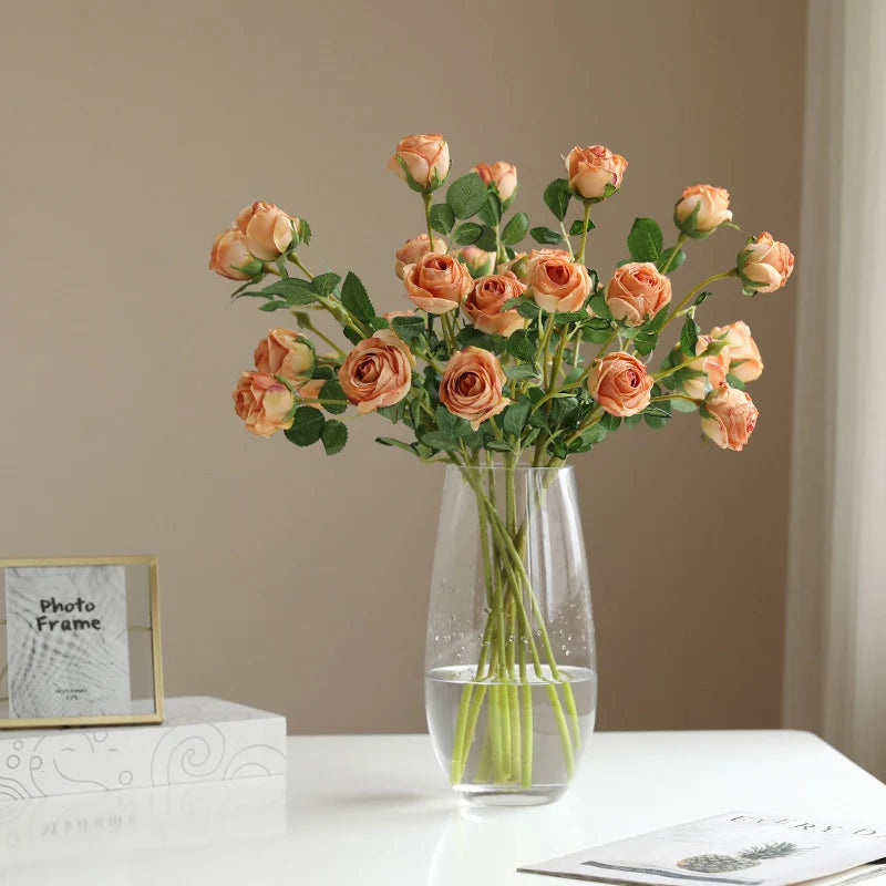 Oil painting rose head floral decoration for weddings