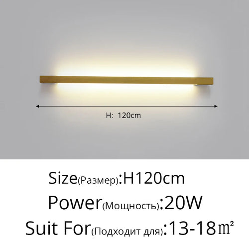 Modern Minimalist LED Strip Wall Light - vue 14 sur 16