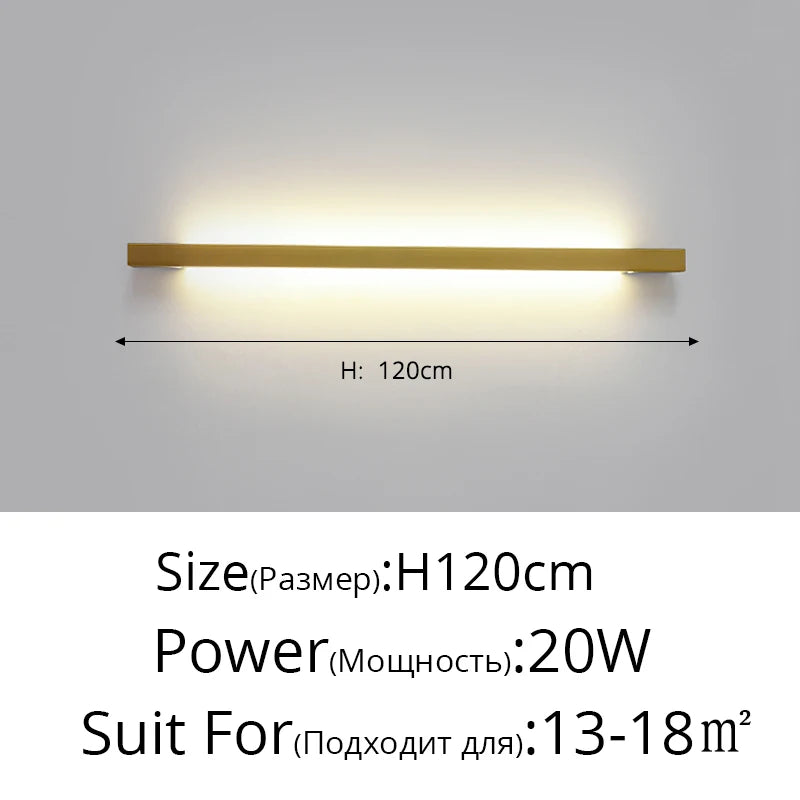 Modern Minimalist LED Strip Wall Light - vue 14 sur 16