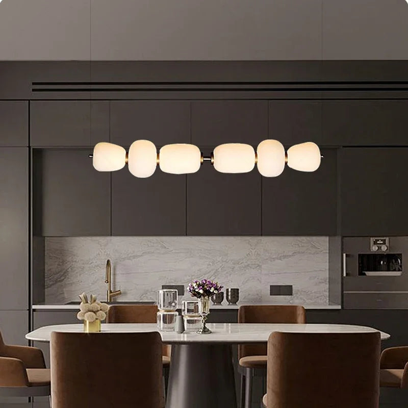 Modern milky glass pendant light for elegant interiors