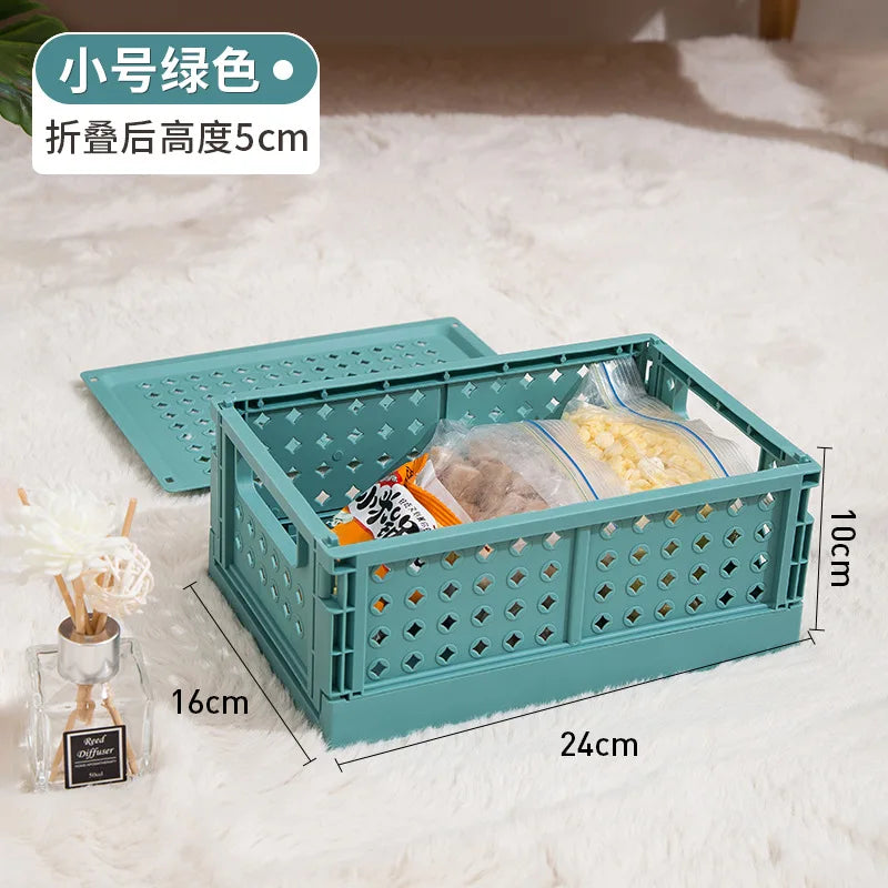 Collapsible Desktop Storage Box, Student Cosmetics Basket, Simplicity, Household, Dormitory, Stationery, Sundry, Small - vue 10 sur 18