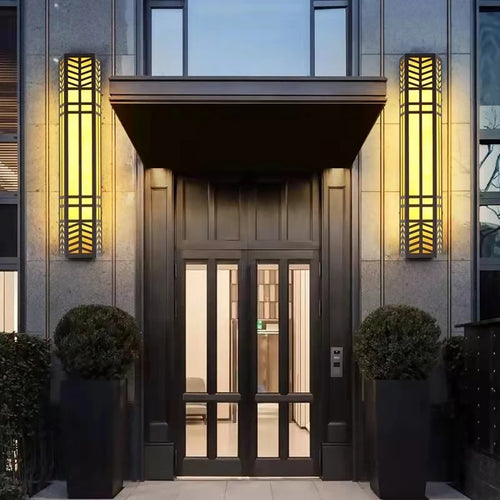 Chinese style outdoor marble wall light waterproof - vue 4 sur 10
