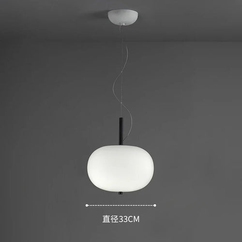 Nordic glass chandelier with LED pendant for decoration - vue 9 sur 12