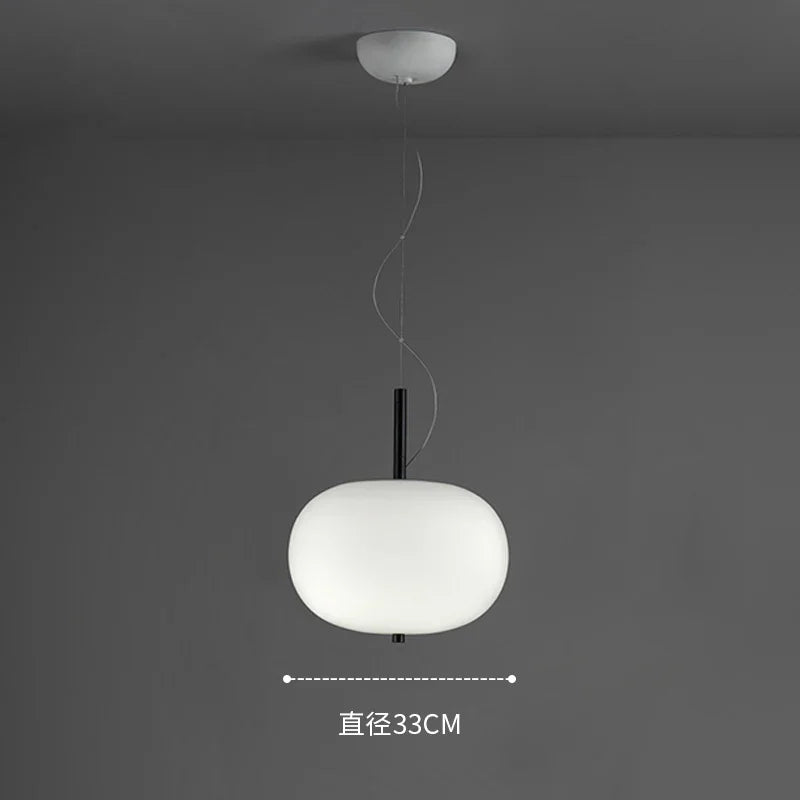 Nordic glass chandelier with LED pendant for decoration - vue 8 sur 12