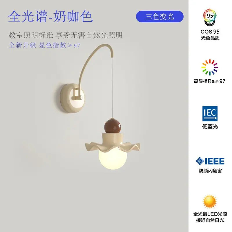 Nordic flower pendant light for children and decorations - vue 14 sur 16