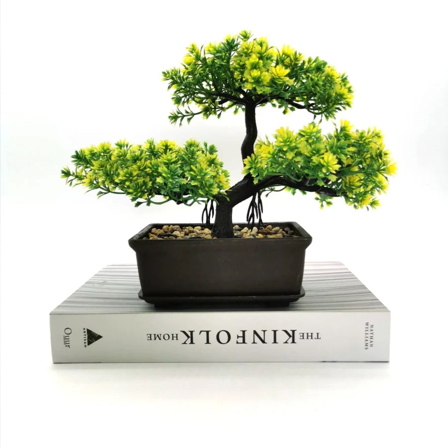Artificial pine bonsai ornamental tree indoor decoration - vue 6 sur 7