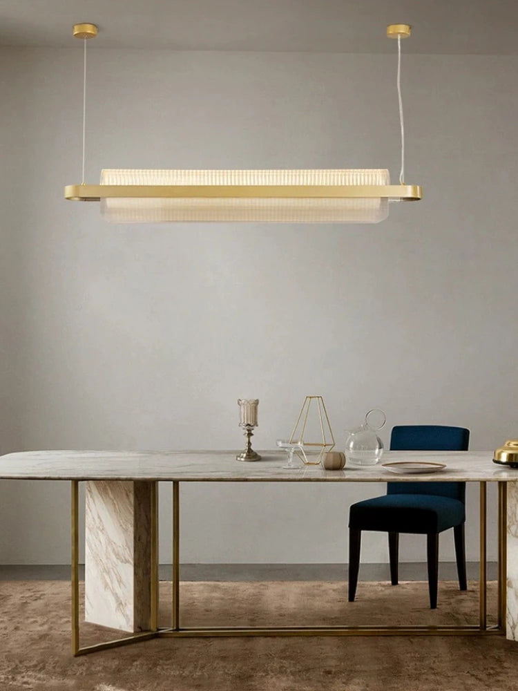 Minimalist long chandelier for restaurant, café or creative office