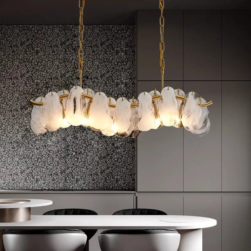 Handmade glass pendant light for a luxurious interior - vue 3 sur 8