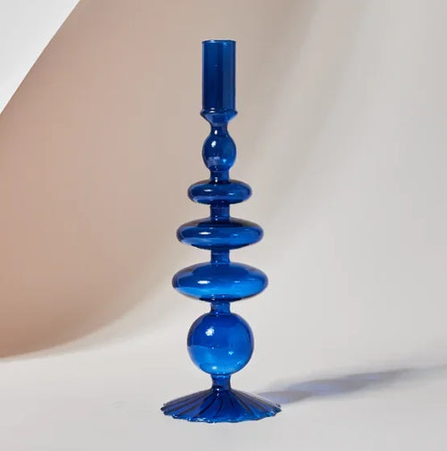 Modern decorative glass candle holder for events and home decor - vue 11 sur 16
