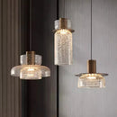 Retro minimalist crackle glass chandelier for modern interiors
