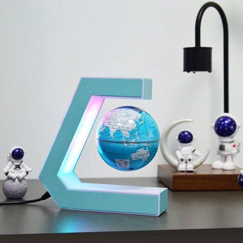 Magnetic Levitating Globe Frame with LED Light Cool Tech Decor Birthday Christmas Gift for Men Boys Boyfriend,Office Desk Gadget - vue 4 sur 7