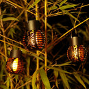 Solar LED flame effect bulb for outdoor garden and patio decor