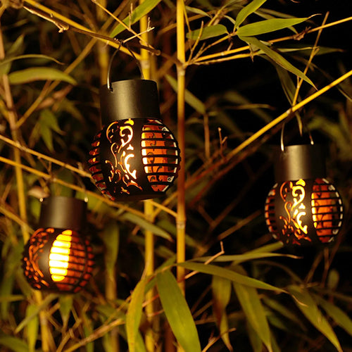 Solar LED flame effect bulb for outdoor garden and patio decor - vue 3 sur 7