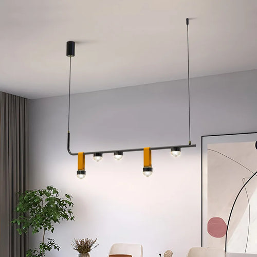 Leather designer pendant light for a bright and elegant interior - vue 2 sur 7