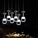 Modern wine glass pendant lights for bar and café