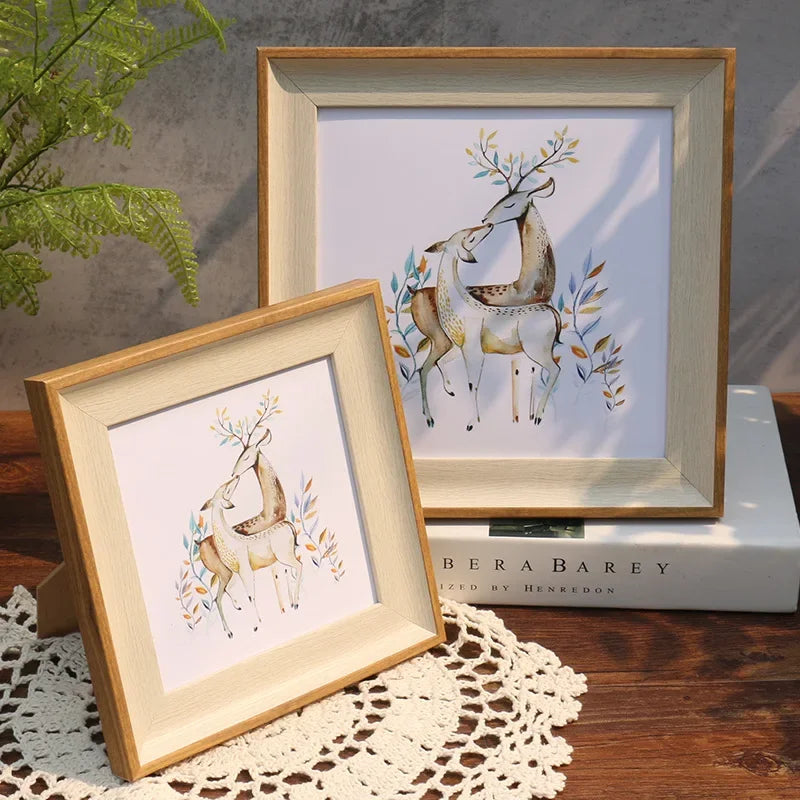 Nordic square resin photo frame for wall decoration