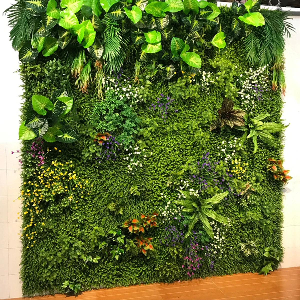 Reusable artificial plant wall for garden decoration and UV protection - vue 9 sur 9