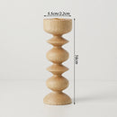 Wooden candle holder for nordic table decoration