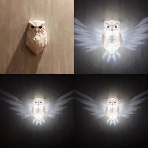 Creative LED wall light owl eagle decorative lamp for home - vue 6 sur 13