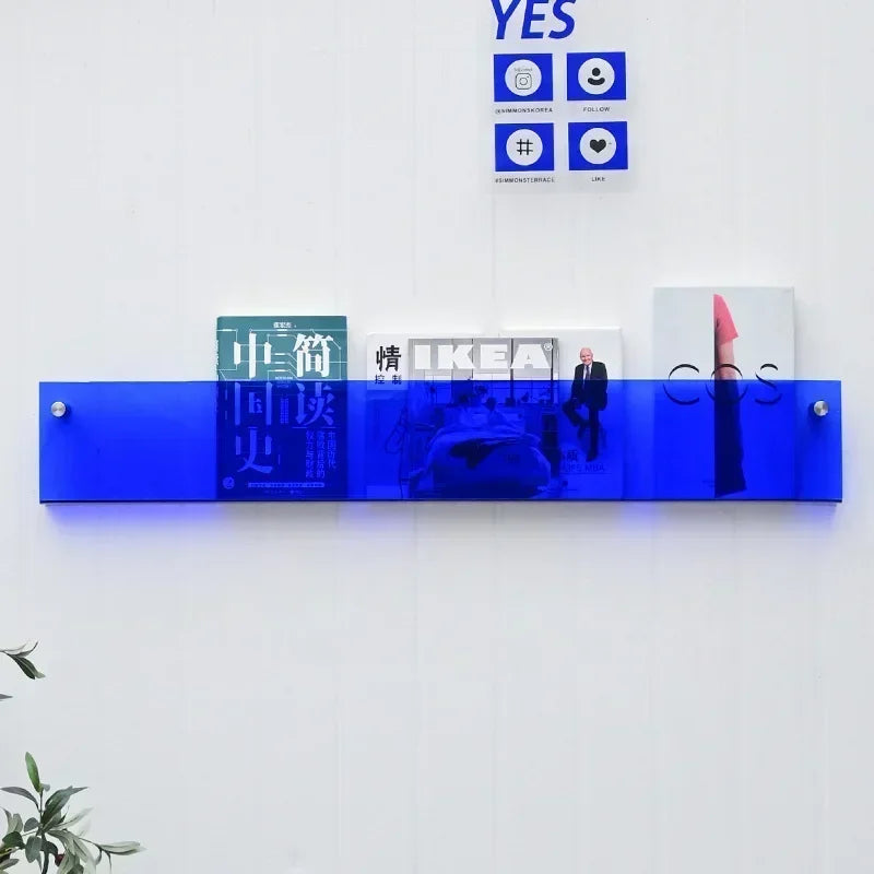 transparent acrylic wall shelf for various storage