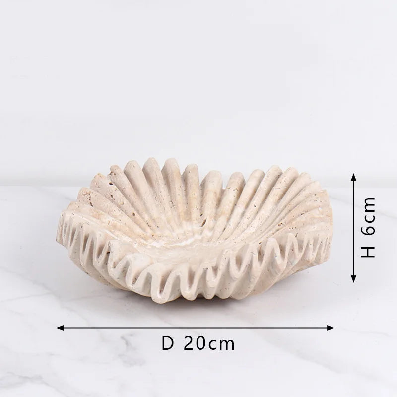 Modern wabi-sabi style marble storage tray artistic décor