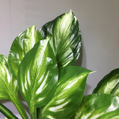 Artificial tropical monstera and hosta plant for indoor and outdoor decoration - vue 5 sur 6