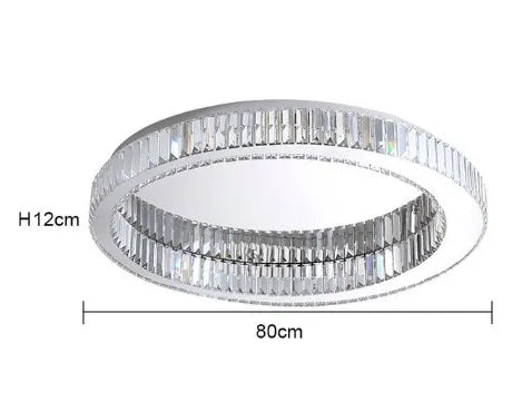 Modern crystal circular ceiling light for interior decoration - vue 10 sur 15