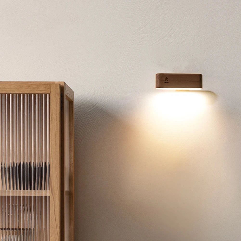 Rechargeable LED wall light with 360° rotation and memory function - vue 3 sur 8
