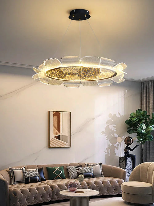 Modern acrylic pendant light for elegant interiors - vue 2 sur 9