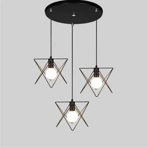 Vintage style metal pendant light for indoor lighting - vue 8 sur 9